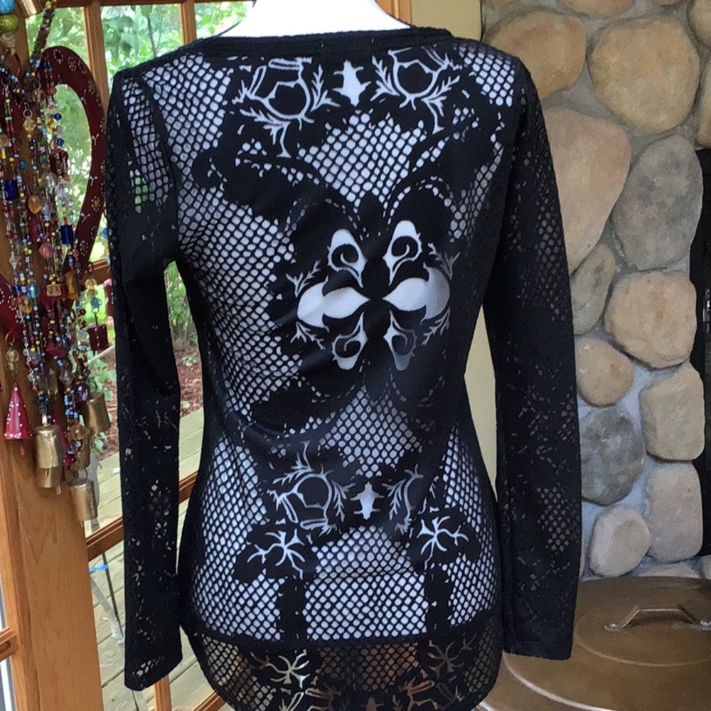 Cache Sheer Black Top - image 2